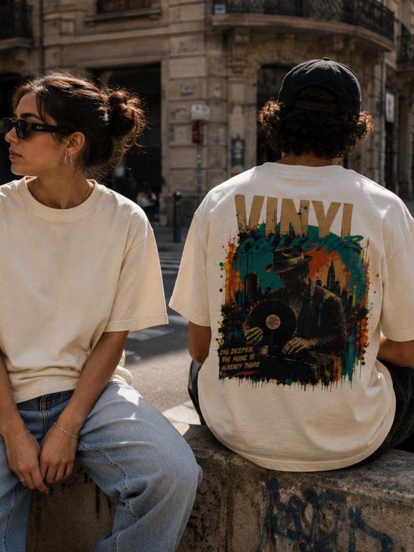 Vinyl Collector Urban Frequency Tee, Retro Music Graphic Shirt