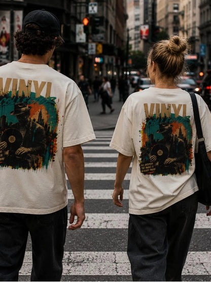 Vinyl Collector Urban Frequency Tee, Retro Music Graphic Shirt